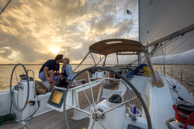 Private Luxury Sunset Sail on the 50ft Sailing Yacht Fate BYOB - Ravenel Bridge From the Water: A Charleston Staple Up Close