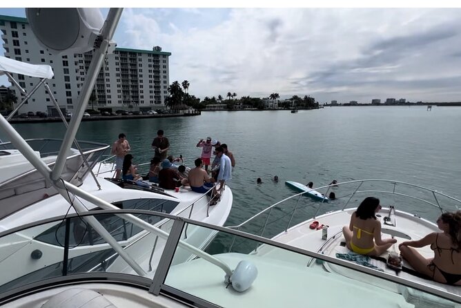 Private Yacht Cruise in Miami Beach - Your water-time setup: swim pad, snorkel gear, and paddle boards