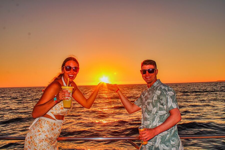 Puerto Vallarta: Mega Yacht Whale Watching Sunset Cruise - Onboard vibe: open bar, guacamole, and dancing if you want it