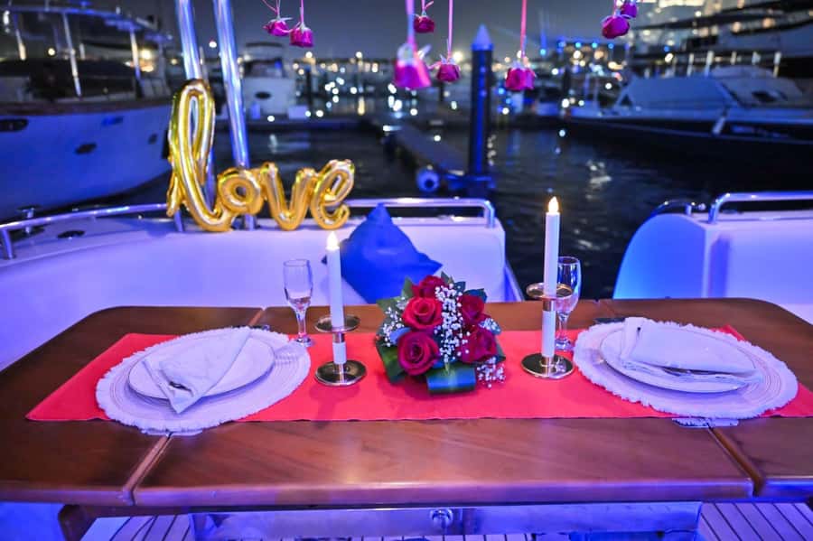 Romantic Dinner on Private Yacht - Dubai Marina Views: The Real Star of This Dinner