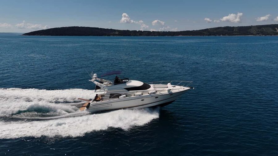 Split: Private Yacht Day Trip to Adriatic Islands - First swim stop on Brač: photo views plus real time in the water