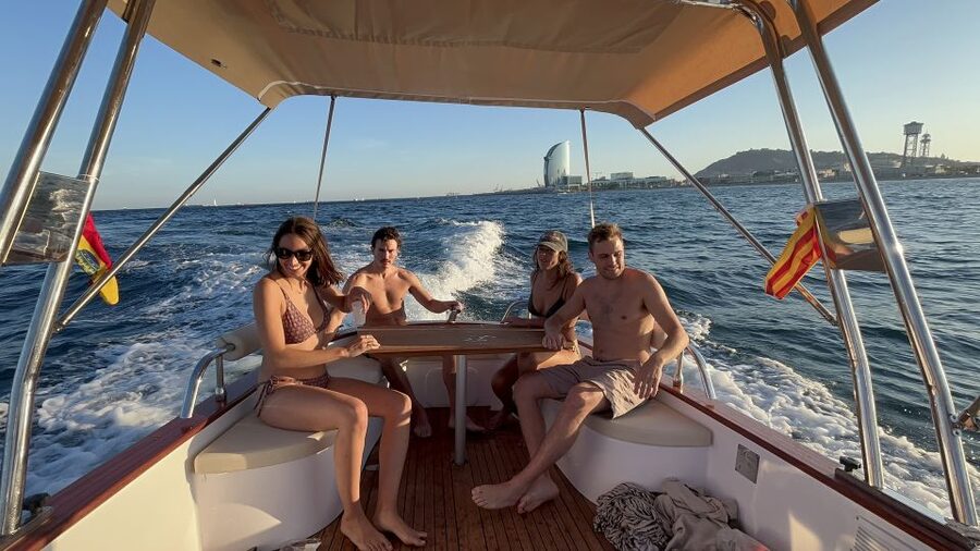 Sunset from a private Classic Yacht - Port Olimpic to Sunset: What the 2 Hours Really Feels Like