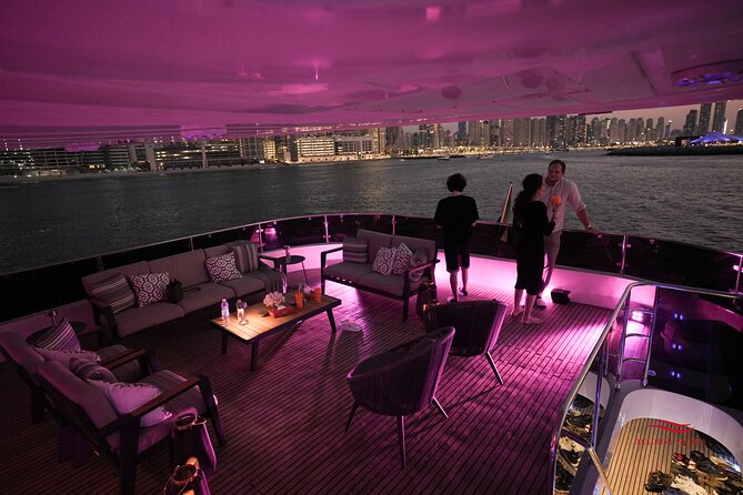 Superyacht Experience in Dubai with Dinner and Live Music - The Cruise Route: Dubai Harbour, JBR waterfront, Ain Dubai, and Atlantis views