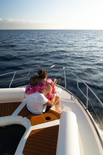 Tenerife: Private Luxury Yacht Sunset Cruise - La Caleta moment: snorkel gear, paddleboards, and wildlife time